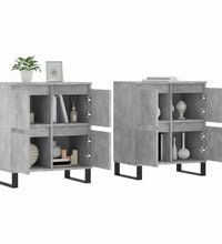 Sideboards 2 Stk. Betongrau Holzwerkstoff