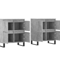 Sideboards 2 Stk. Betongrau Holzwerkstoff