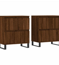 Sideboards 2 Stk. Braun Eichen-Optik Holzwerkstoff