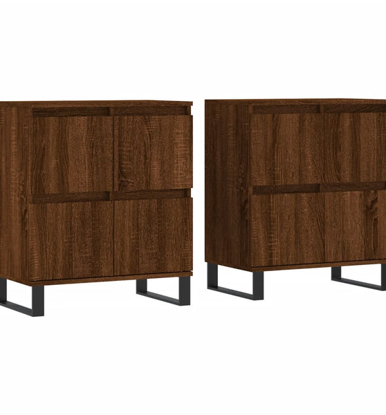 Sideboards 2 Stk. Braun Eichen-Optik Holzwerkstoff