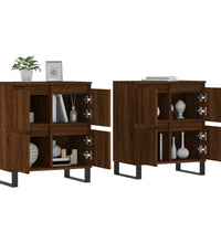 Sideboards 2 Stk. Braun Eichen-Optik Holzwerkstoff