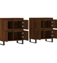 Sideboards 2 Stk. Braun Eichen-Optik Holzwerkstoff