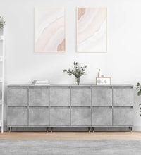 Sideboards 3 Stk. Betongrau Holzwerkstoff