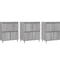 Sideboards 3 Stk. Grau Sonoma Holzwerkstoff