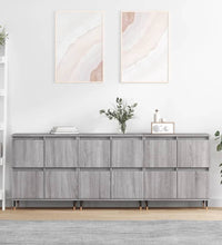 Sideboards 3 Stk. Grau Sonoma Holzwerkstoff