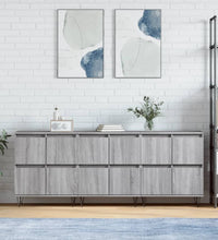 Sideboards 3 Stk. Grau Sonoma Holzwerkstoff