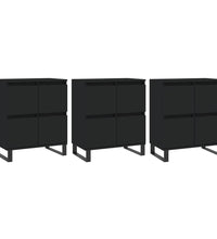 Sideboards 3 Stk. Schwarz Holzwerkstoff