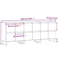 Sideboards 3 Stk. Schwarz Holzwerkstoff