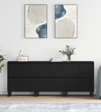 Sideboards 3 Stk. Schwarz Holzwerkstoff