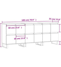 Sideboards 3 Stk. Betongrau Holzwerkstoff