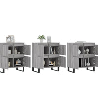 Sideboards 3 Stk. Grau Sonoma Holzwerkstoff