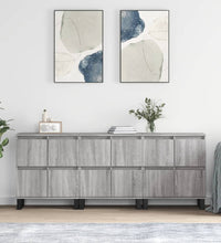 Sideboards 3 Stk. Grau Sonoma Holzwerkstoff