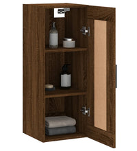 Wandschrank Braun Eichen-Optik 34,5x34x90 cm Holzwerkstoff