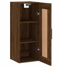 Wandschrank Braun Eichen-Optik 34,5x34x90 cm Holzwerkstoff