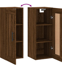 Wandschrank Braun Eichen-Optik 34,5x34x90 cm Holzwerkstoff