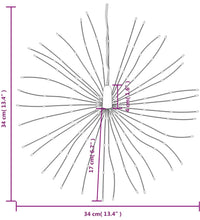 Weihnachtsbeleuchtungen Feuerwerk 2 Stk. 140 LEDs Kaltweiß 17cm