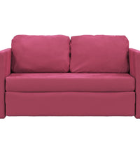 Bodensofa mit Schlaffunktion Weinrot 122x204x55 cm Samt