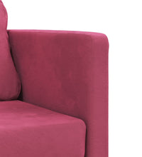 Bodensofa mit Schlaffunktion Weinrot 122x204x55 cm Samt