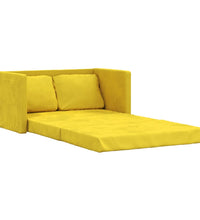 Bodensofa mit Schlaffunktion Dunkelgelb 122x204x55 cm Samt