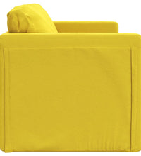 Bodensofa mit Schlaffunktion Dunkelgelb 122x204x55 cm Samt