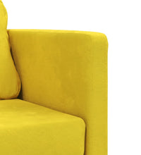 Bodensofa mit Schlaffunktion Dunkelgelb 122x204x55 cm Samt