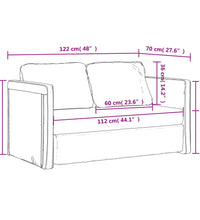 Bodensofa mit Schlaffunktion Dunkelgelb 122x204x55 cm Samt