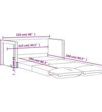 Bodensofa mit Schlaffunktion Dunkelgelb 122x204x55 cm Samt