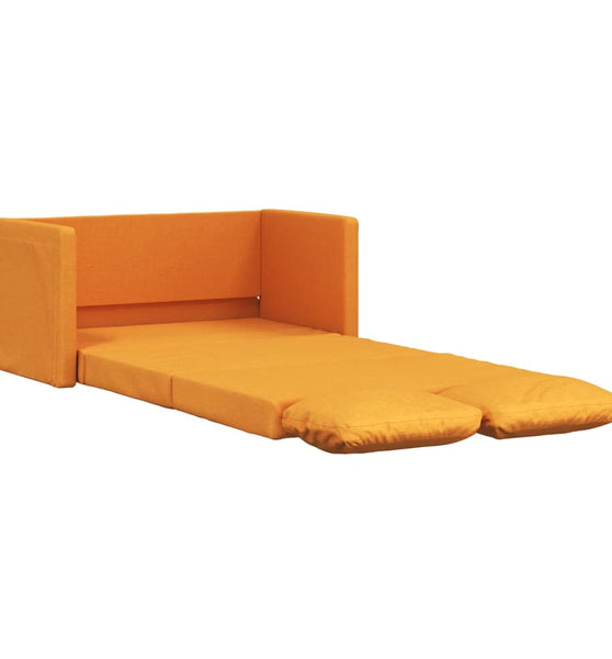 Bodensofa mit Schlaffunktion Dunkelgelb 112x174x55 cm Stoff