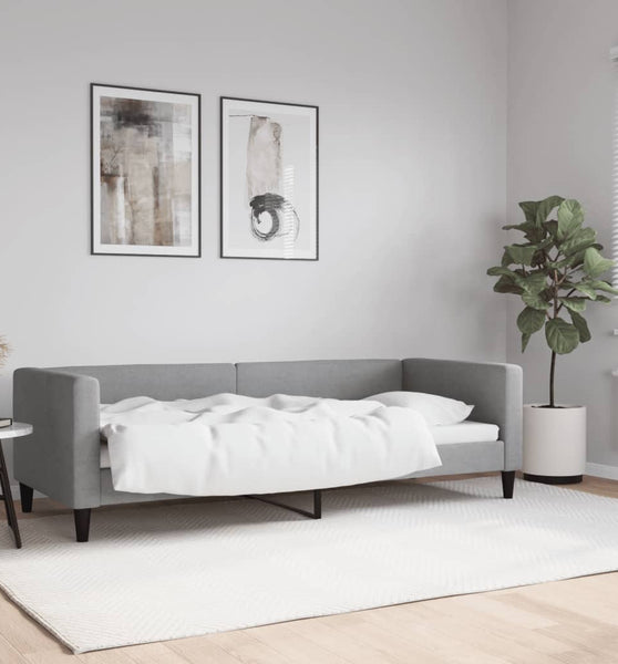 Tagesbett Hellgrau 80x200 cm Stoff