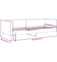 Tagesbett Dunkelgrau 80x200 cm Stoff