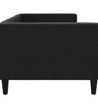 Tagesbett Schwarz 80x200 cm Stoff