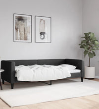 Tagesbett Schwarz 80x200 cm Stoff