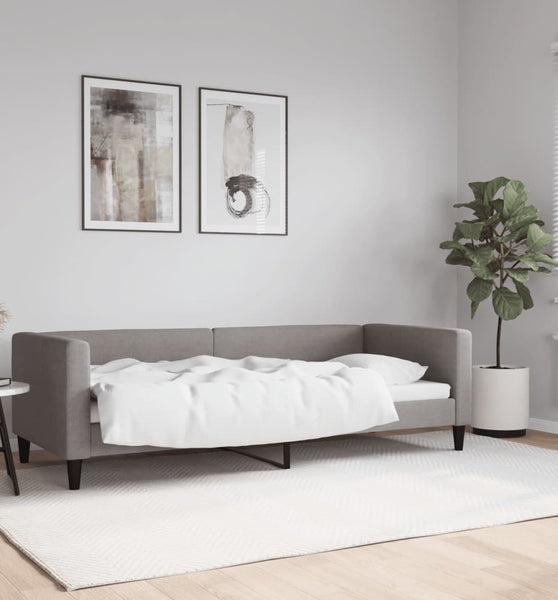 Tagesbett Taupe 80x200 cm Stoff