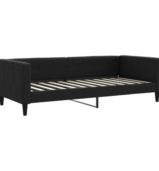 Tagesbett Schwarz 90x200 cm Stoff
