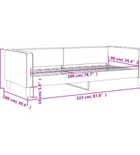 Tagesbett Taupe 90x200 cm Stoff