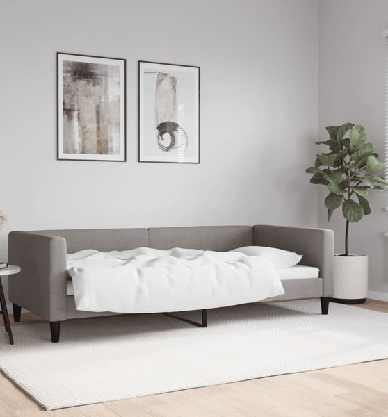 Tagesbett Taupe 90x200 cm Stoff