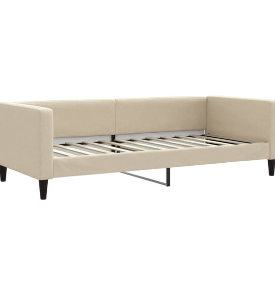 Tagesbett Creme 90x200 cm Stoff