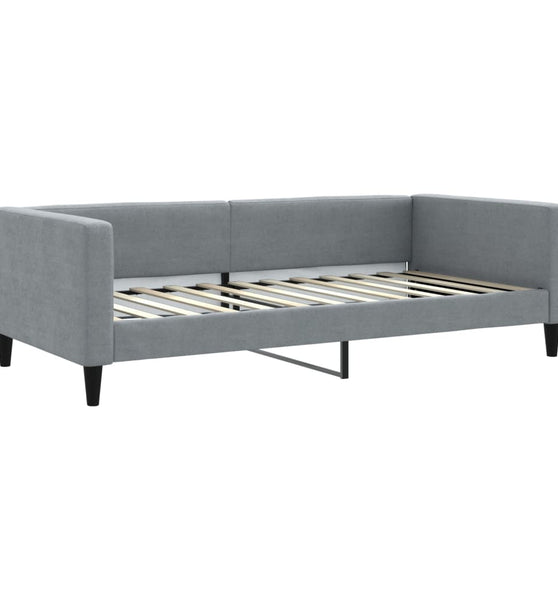 Tagesbett Hellgrau 100x200 cm Stoff