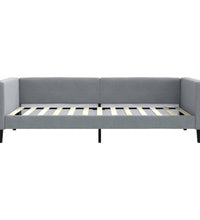 Tagesbett Hellgrau 100x200 cm Stoff