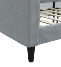 Tagesbett Hellgrau 100x200 cm Stoff