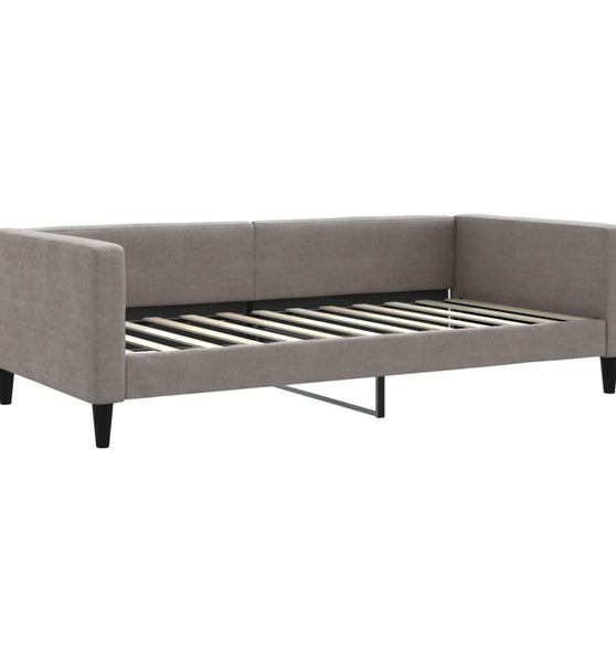 Tagesbett Taupe 100x200 cm Stoff