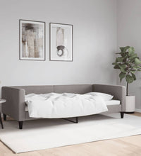 Tagesbett Taupe 100x200 cm Stoff