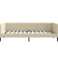 Tagesbett Creme 100x200 cm Stoff