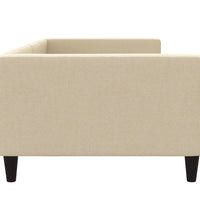 Tagesbett Creme 100x200 cm Stoff