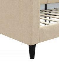 Tagesbett Creme 100x200 cm Stoff