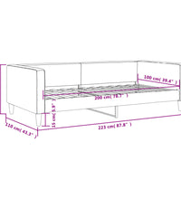 Tagesbett Creme 100x200 cm Stoff