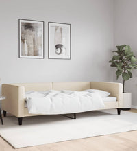 Tagesbett Creme 100x200 cm Stoff