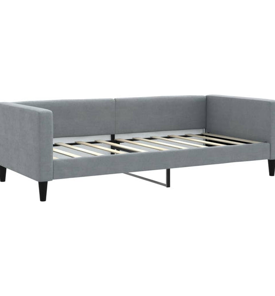 Tagesbett Hellgrau 90x190 cm Stoff