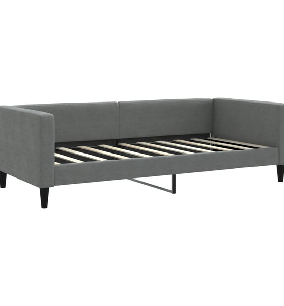 Tagesbett Dunkelgrau 90x190 cm Stoff