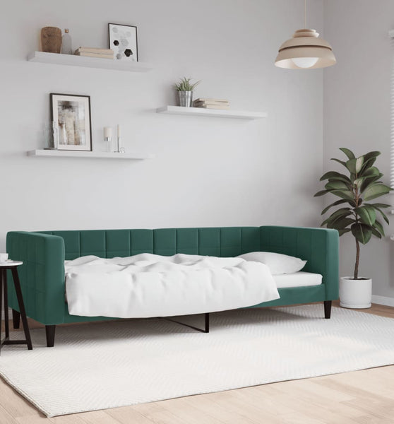 Tagesbett Dunkelgrün 80x200 cm Samt